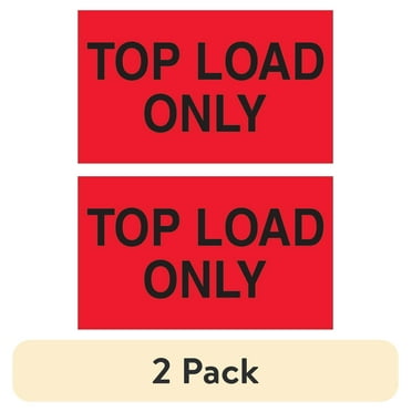 (2 pack) The Packaging Wholesalers Tape Logic Labels "Top Load Only" 3" x 5" Fluorescent Red 500/Roll