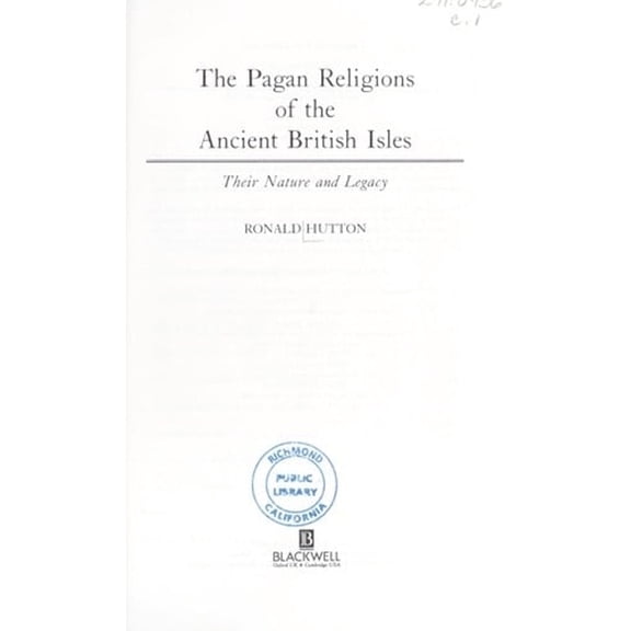 Pre-Owned The Pagan Religions Of Ancient British Isles: Their Nature and Legacy Hardcover