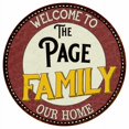 thumbnail image 1 of The Page Family 14" Round Metal Sign Kitchen Game Room Decor 100140038355, 1 of 1