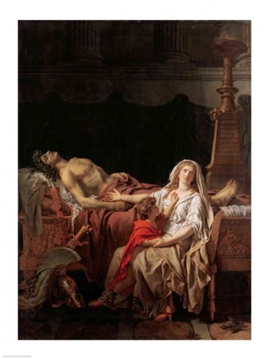 The Pain of Andromache 1783 Canvas Art - Jacques-Louis David (18 x 24)