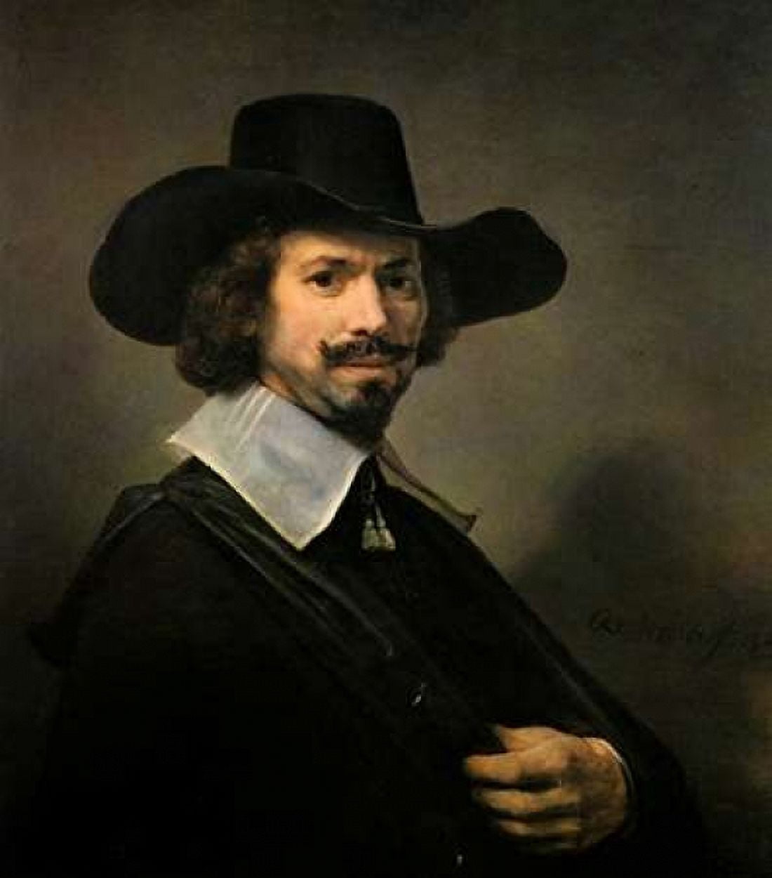 The Painter Hendrick Martensz Canvas Art - Rembrandt Van Rijn (24 x 24)