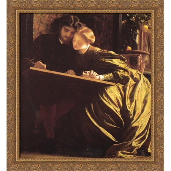 The Painter's Honeymoon 28x32 Large Gold Ornate Wood Framed Canvas Art by Lord Frederick Leighton