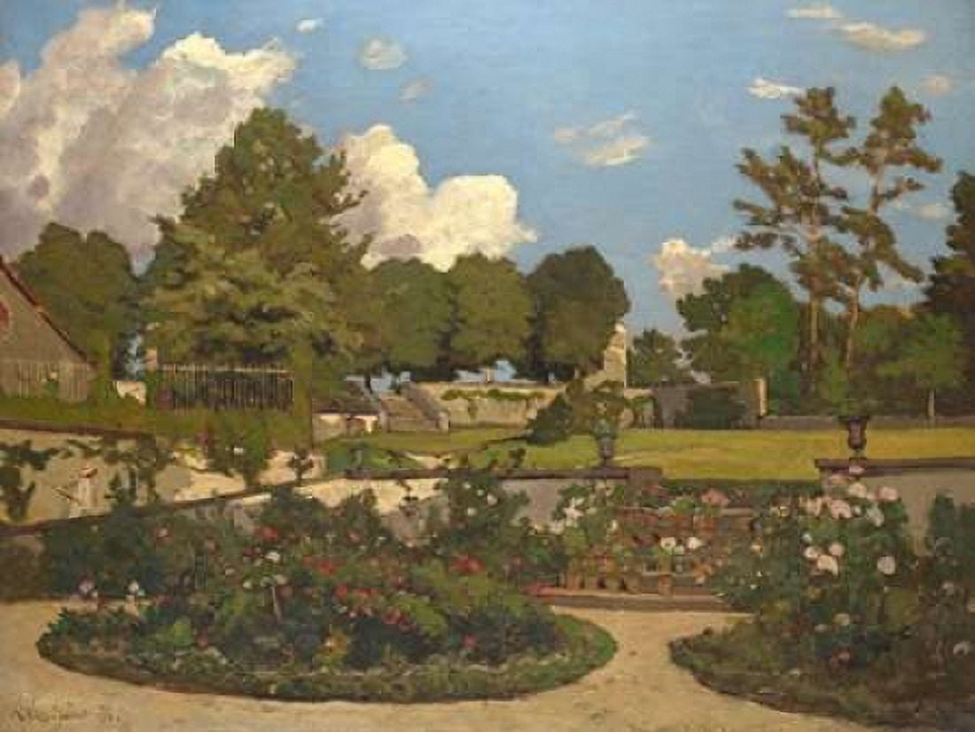 The Painters Garden at Saint-Prive Canvas Art - Henri-Joseph Harpignies (22 x 28)