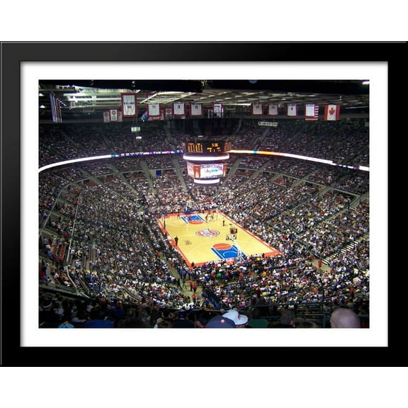 The Palace of Auburn Hills 36x28 Large Black Wood Framed Print Art - Home of the Detroit Pistons