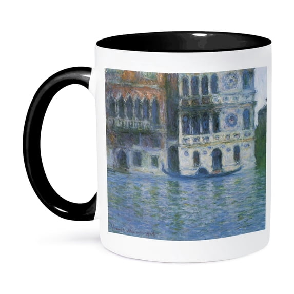 3dRose, The Palazzo Dario vintage Monet, 11oz Two-Tone Black Mug