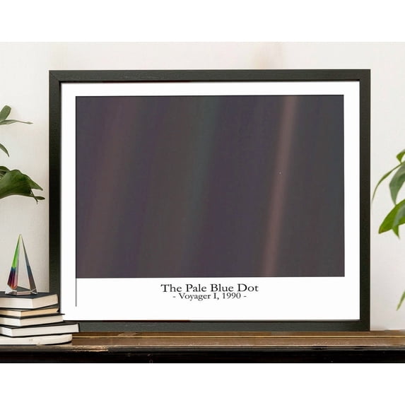 The Pale Blue Dot Photo, Carl Sagan, Outer Space Photo, Space Decor UNFRAMED PAPER POSTER