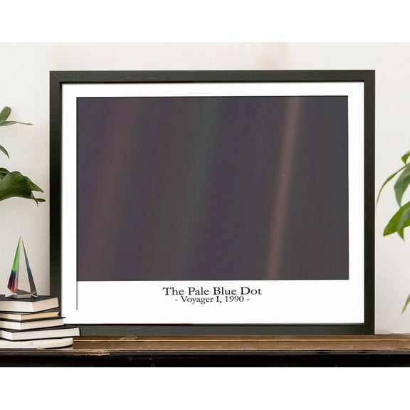 The Pale Blue Dot Photo Carl Sagan Outer Space Photo Space Decor Wall Art Modern Wall Decor
