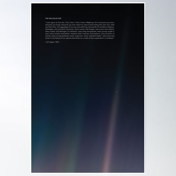 The Pale Blue Dot Poster Wall Art, Modern Wall Decor, 16x24 UNFRAMED
