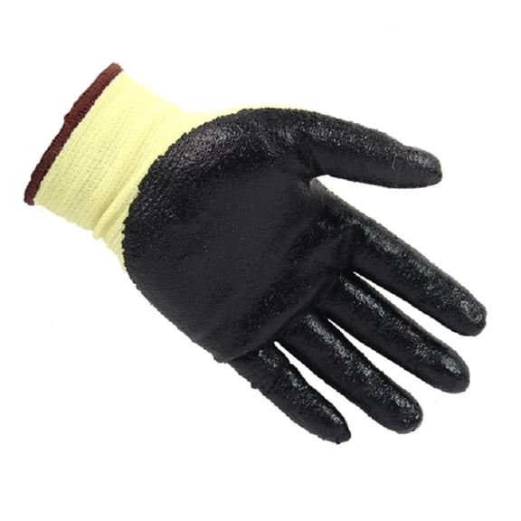 The Palm Is Coated With Foamed Nitrile, Lining And Anti Cutting Gloves