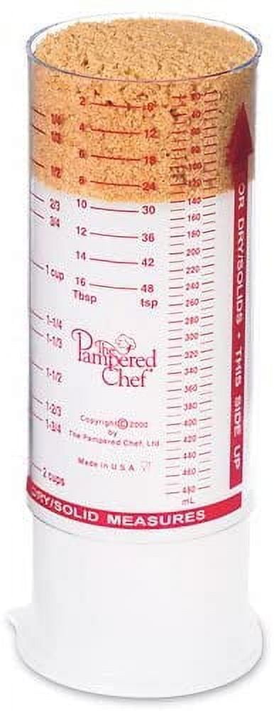 Pampered Chef Measure All Slide Measuring Cup Liquid/ Dry Solid Holds 2 Cups