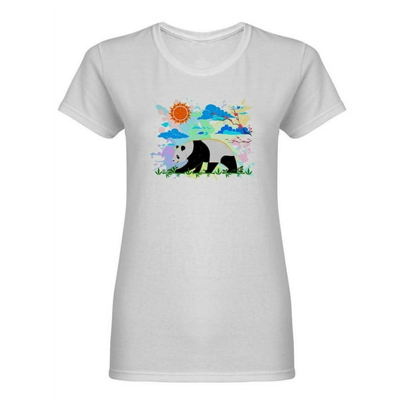 The Panda Is Coming Shaped T-Shirt Women -Image by Shutterstock, Female Small