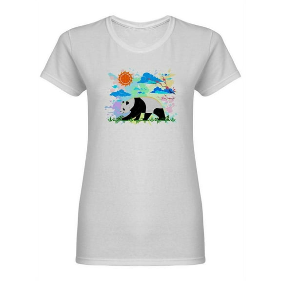 The Panda Is Coming Shaped T-Shirt Women -Image by Shutterstock, Female XX-Large