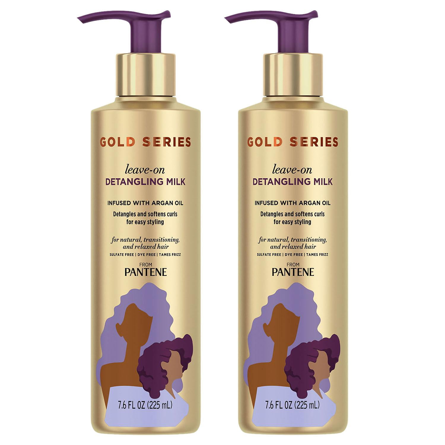 PANTENE Pro-V Gold Series from Pantene Leave-On Detangling Milk, 7.6 fl oz 2 Pack