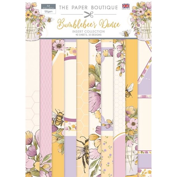 The Paper Boutique Insert Collection A4 40/Pkg-Bumblebee's Dance, 10 Designs