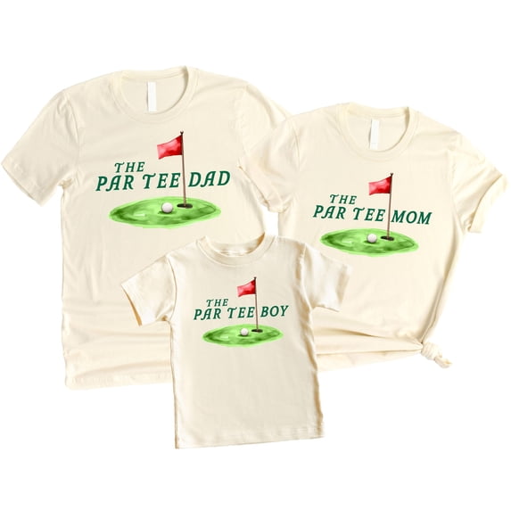 The Par Tee Boy or Girl Matching Family Birthday Shirts Par Tee Dad Adult Small - Sold Individually