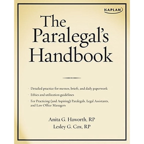 Pre-Owned The Paralegal's Handbook (Paperback) 1427797056 9781427797056
