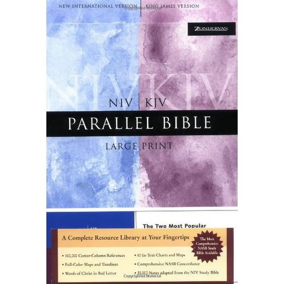 Pre-Owned NIV/KJV Parallel Bible, Large Print, 9780310929956, 0310929954, Hardcover,