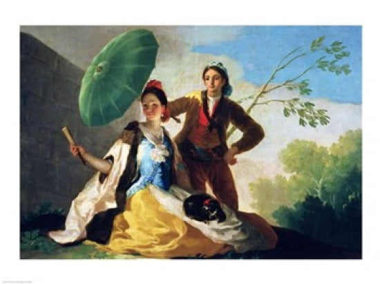 The Parasol 1777 Canvas Art - Francisco De Goya (24 x 18)