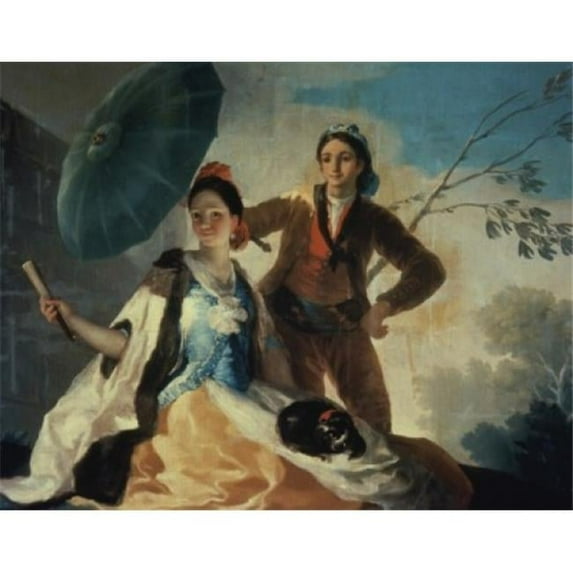 The Parasol 1777 Francisco Goya Y Lucientes 1746 -1828 Spanish Oil on Canvas Museo Del Prado Madrid Spain - 18 x 24 in.