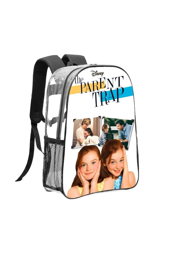 The Parent Trap-theme Clear Backpack Heavy Duty Transparent Bag See Through Bookbag for Work, Sport, College, Travel12.2X16.9"(31X43cm)