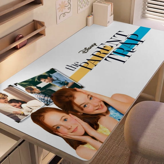 The Parent Trap-themed extra-large Non-Slip Base leather Desk Table mat—versatile for computer desks, dining tables, and more.12"x24"(30X60cm)
