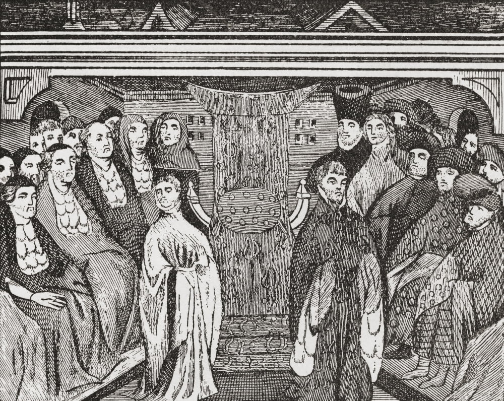 The Parliament Which Dethroned Richard Ii C 1398 From The Strand Magazine Published 1896 Canvas Art - Ken Welsh Design Pics (30 x 24)