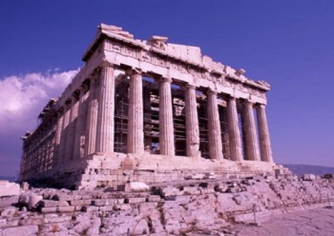 The Parthenon on the Acropolis Ancient Greek Architecture Athens Greece Canvas Art - Bill Bachmann DanitaDelimont (24 x 17)
