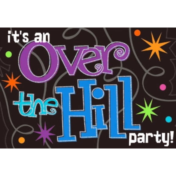 Over the Hill 'The Party Continues' Invitations w/ Envelopes (8ct)
