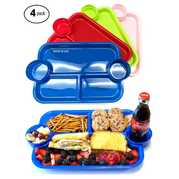 The Party Dipper Set of 4 Party Food Trays - Made in USA - Simple. Functional. Effective Party Solution
