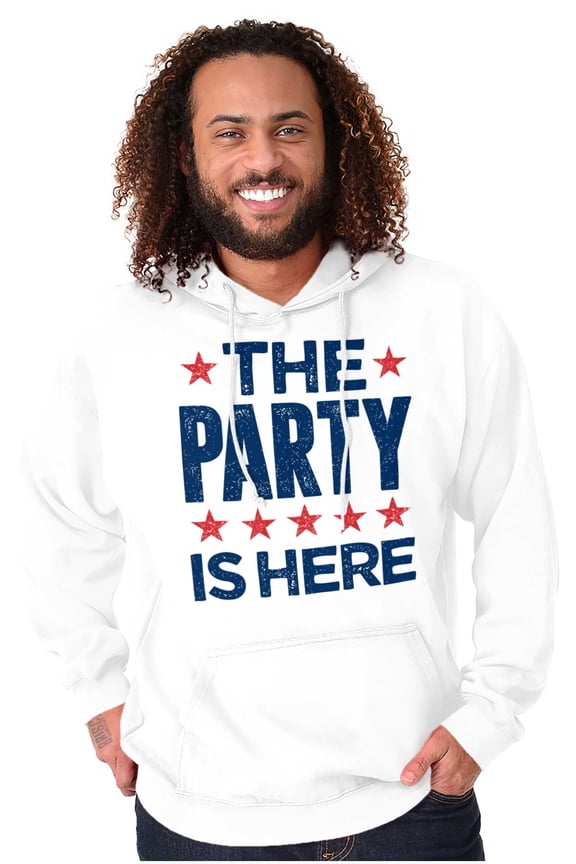 The Party Is Here Drinking Partying Hoodie Sweatshirt Women Men Brisco Brands X