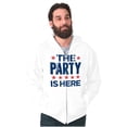 thumbnail image 1 of The Party Is Here Drinking Partying Zip Up Hoodie Men's Women's Brisco Brands X, 1 of 6
