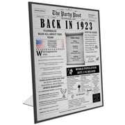 The Party Post 101st Birthday Poster Back In 1923 Party Sign Born 101 Years Ago