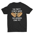 thumbnail image 1 of The Party Starts When The Wiener Comes Out Funny Hot Dog  Unisex Classic T-Shirt, 1 of 3