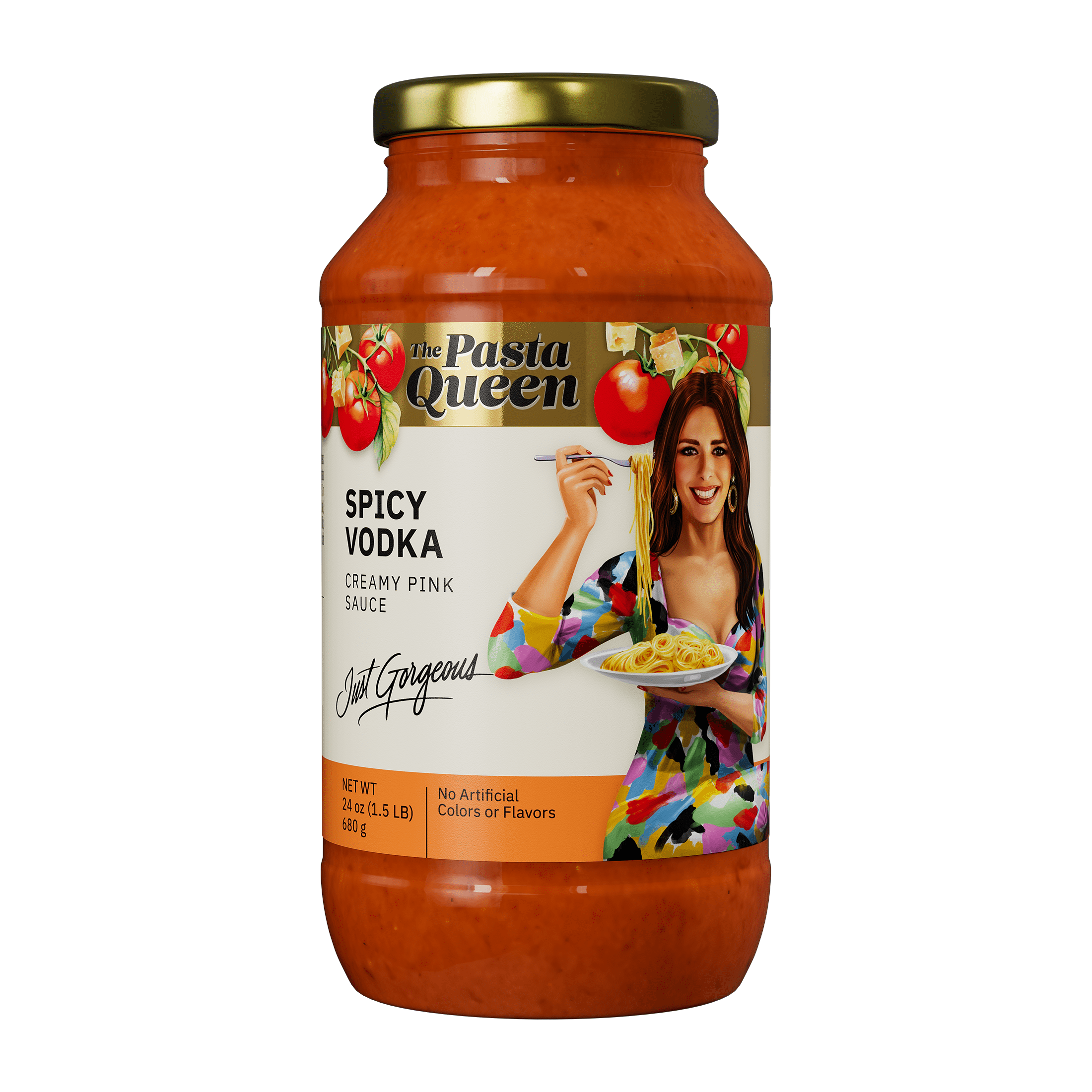 The Pasta Queen Spicy Vodka Sauce, 24 oz Jar