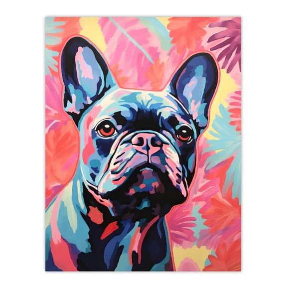 The Pastel Pooch French Bulldog Neon Fun Unframed Wall Art Print Poster Home Decor Premium