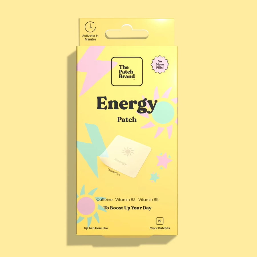 The Patch Brand Energy Patch Gluten Free Skin Vitamin Patches with Caffeine, 2-Pack