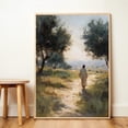 thumbnail image 1 of The Path Of Peace Jesus Walking Tranquil Christian Art, Unframed Paper Poster 8x10in, 1 of 4