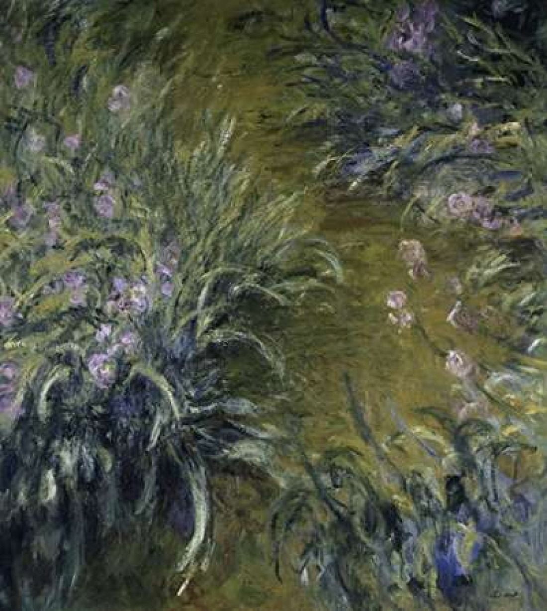The Path Through the Irises Canvas Art - Claude Monet (24 x 24)