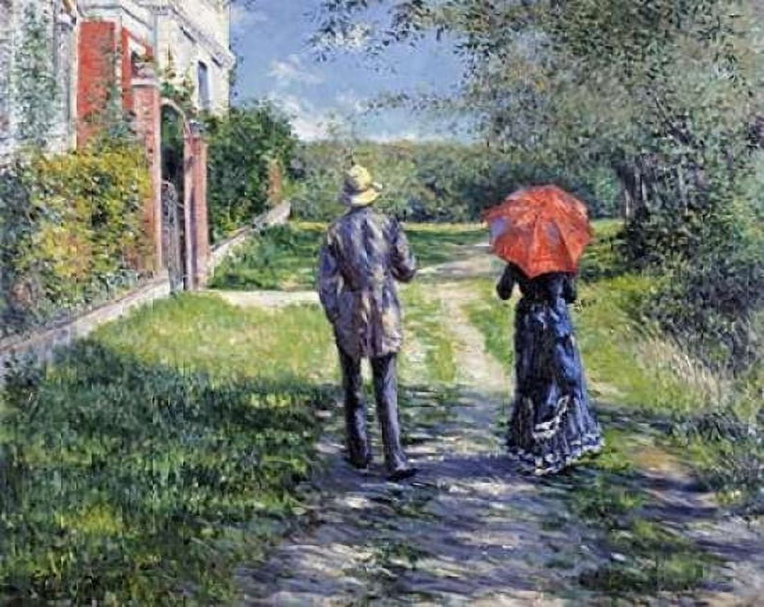 The Path Uphill Canvas Art - Gustave Caillebotte (24 x 30)