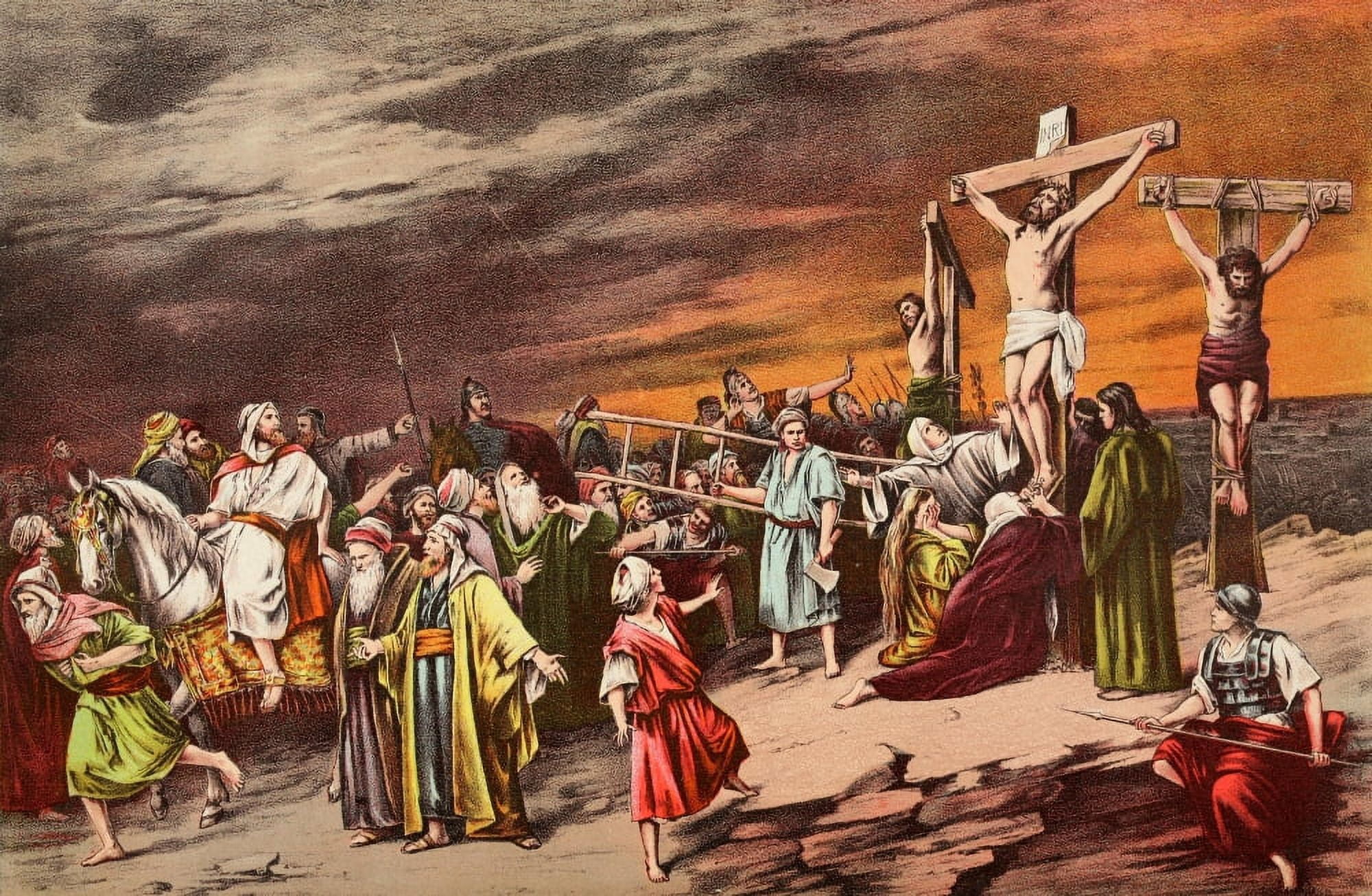 The Pathway of Life 1888 Crucified for the sins of the world Canvas Art - Unknown (24 x 36)