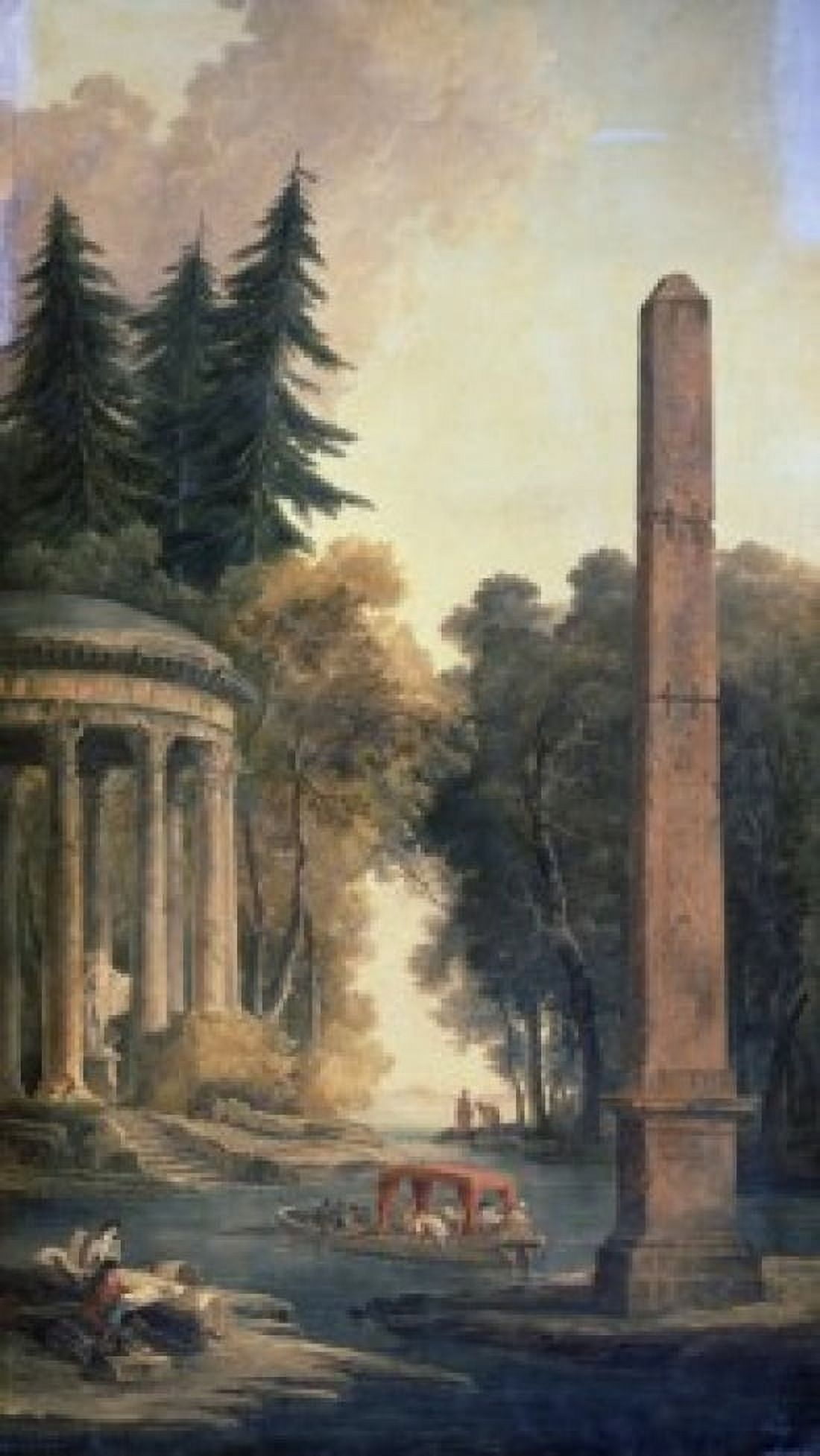 The Pavilion Hubert Robert (1733-1808 French) Oil On Canvas Pushkin Museum of Fine Arts Moscow Russia Canvas Art - Hubert Robert (18 x 24)