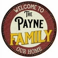 thumbnail image 1 of The Payne Family 14" Round Metal Sign Kitchen Game Room Decor 100140038184, 1 of 1