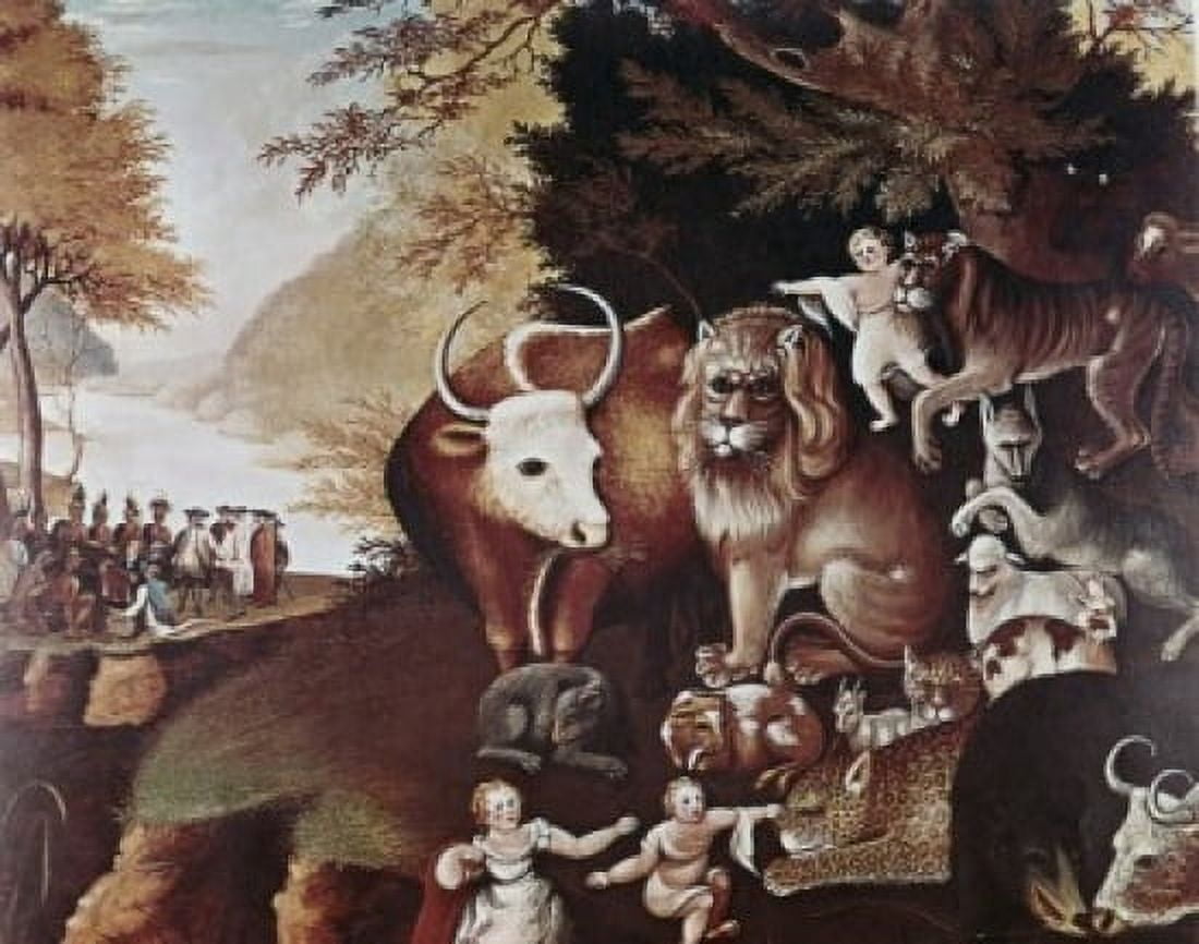 The Peaceable Kingdom Edward Hicks (1780-1849 American) Canvas Art -  (24 x 36)