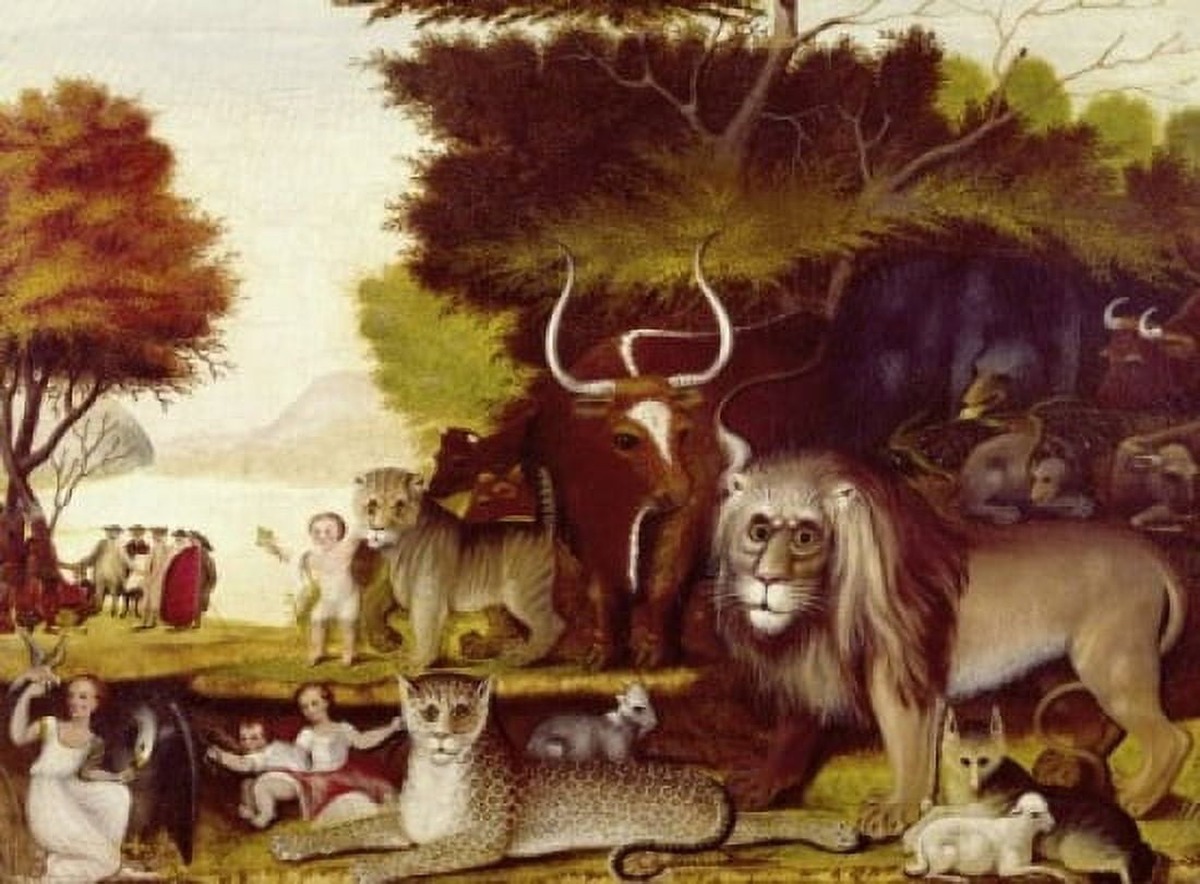 The Peaceable Kingdom Edward Hicks (1780-1849American) Oil on canvas Philadelphia Museum of Art Pennsylvania Canvas Art - Edward Hicks (24 x 36)
