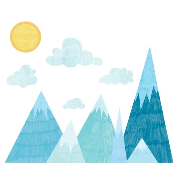 The Peak of Mountain Wall Stickers, by WallPops 12 Pack