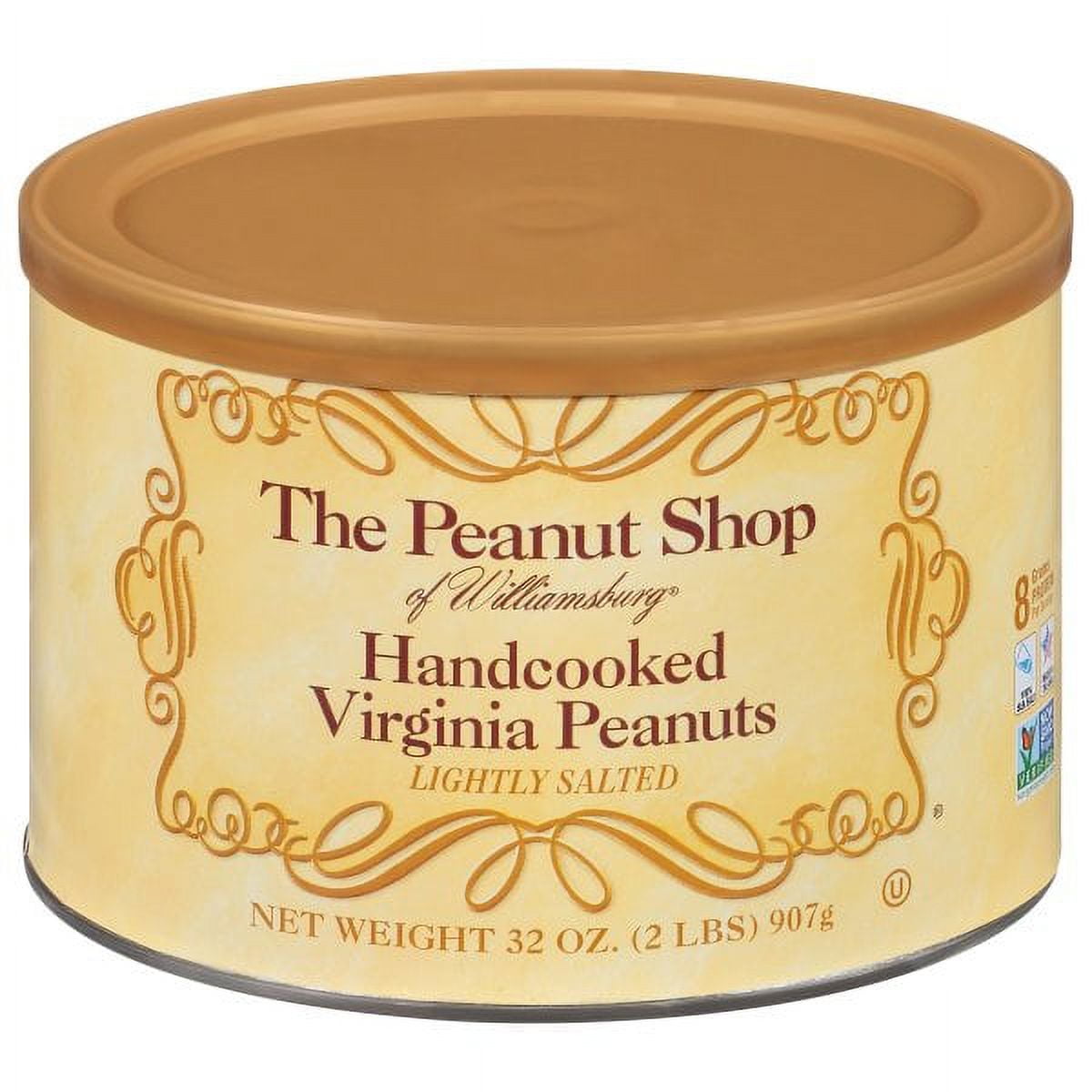 The Peanut Shop of Williamsburg Handcooked Virginia Peanuts, Lightly Salted - 32 oz. Tin
