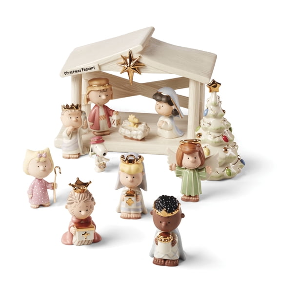 The Peanuts Christmas Pageant 12-Piece Nativity Figurine Set