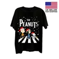 thumbnail image 1 of The Peanuts Christmas T-Shirt Snoopy Holiday Abbey Road Funny T-Shirt, 1 of 5