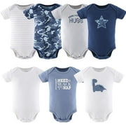 The Peanutshell Baby Boy Bodysuits, 7-Pack, Blue Camo