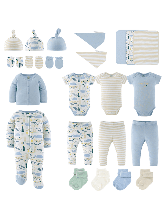 Baby Boy Layette Gift Set, Cutest Catch Baby Clothes with Bibs, 0-3 Months, 23 Piece Set